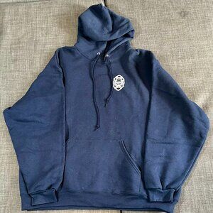 Boston Fire Department Official Hoodie - Navy Blue Firefighter Sweatshirt